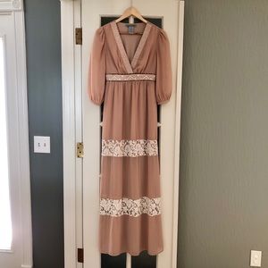 Flying Tomato | Boho Maxi Dress with Lace